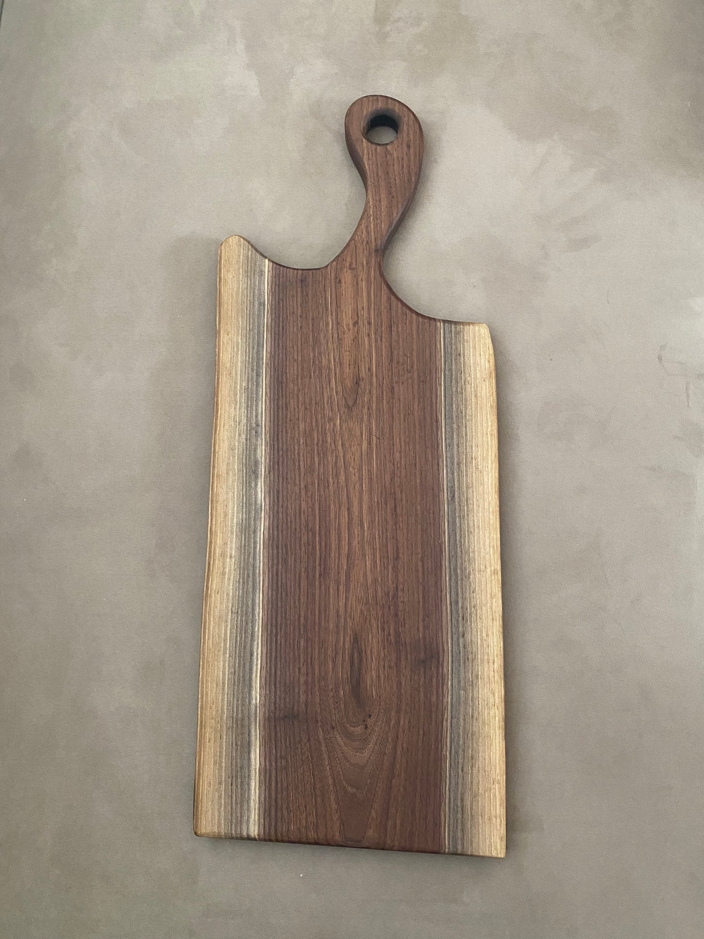 Live edge black walnut charcuterie board - 10”X24”
