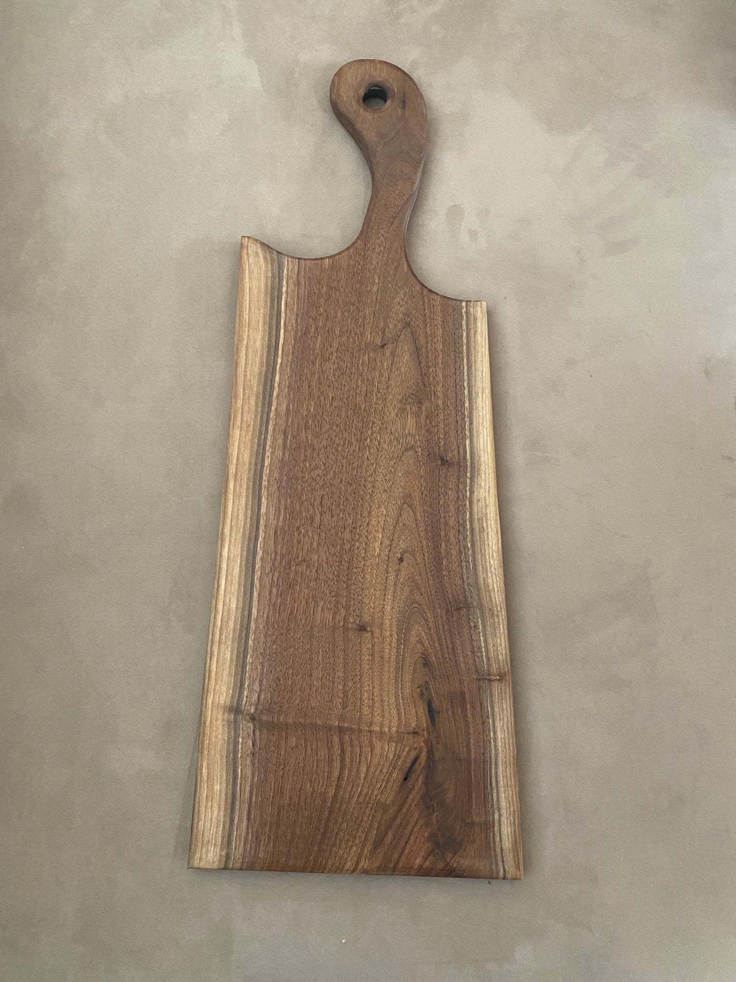 Live edge black walnut charcuterie board - 10”X24”