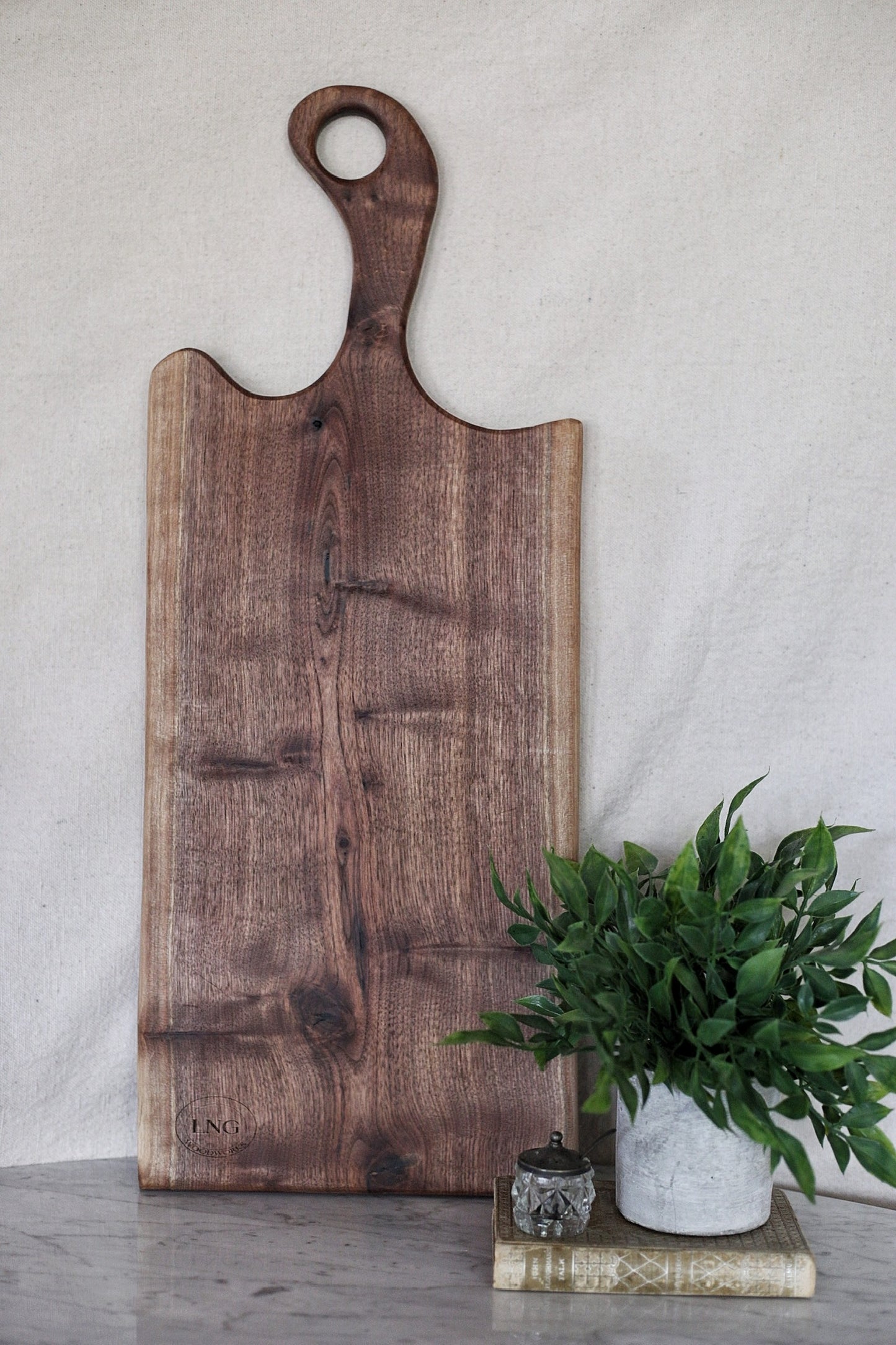 Live edge black walnut charcuterie board - 10”X24”